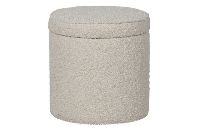 Hocker Sonu mit Stauraum Bouclé natur Hocker Sonu mit Stauraum Bouclé natur