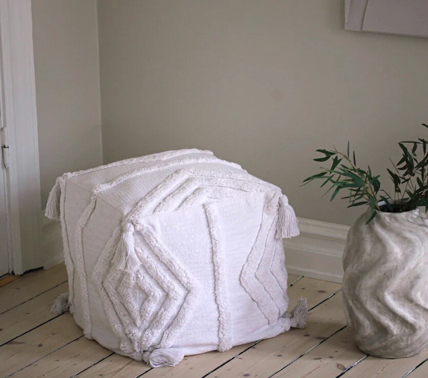 Pouf Amal off-white