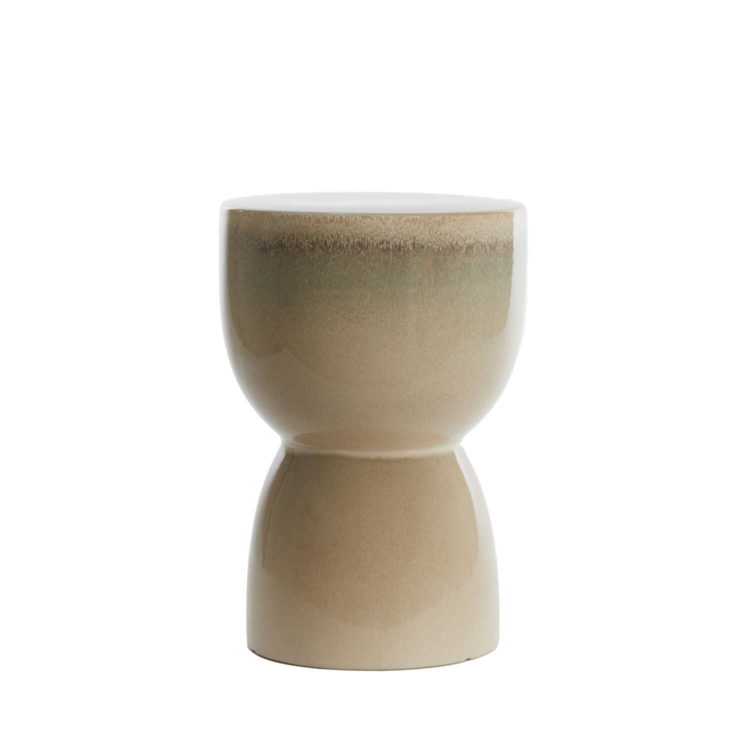 Hocker FINCA Keramik glänzend cream