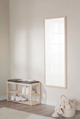 Bank Schuhregal Confetti Eiche whitewash dunkelgrau