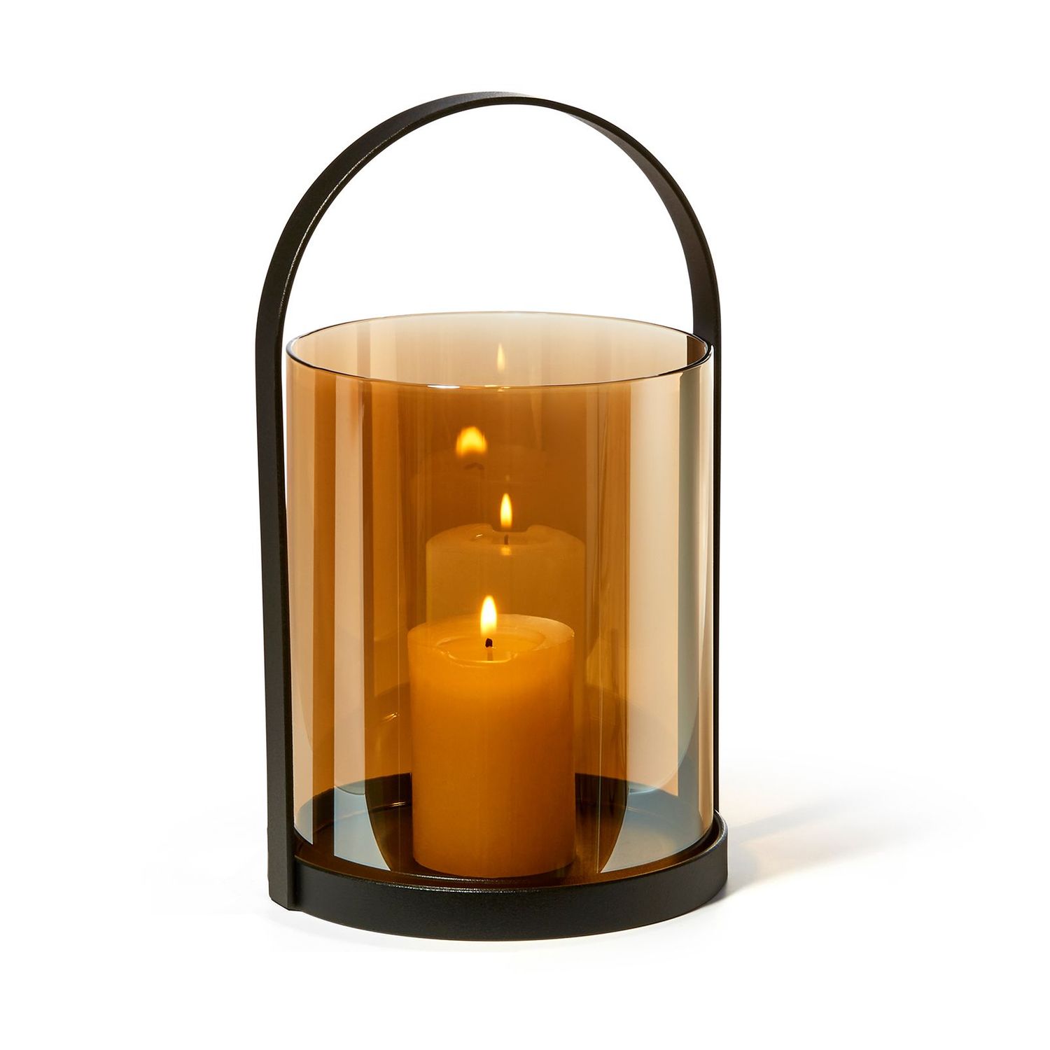 Windlicht Honolulu Glas braun