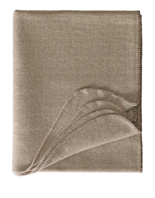 Decke ABERDEEN Merino-Wolle 150 x 200 cm natural