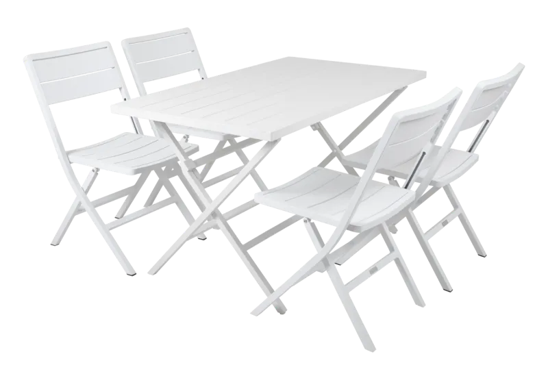 Outdoortisch Wilkie weiß 120x72cm