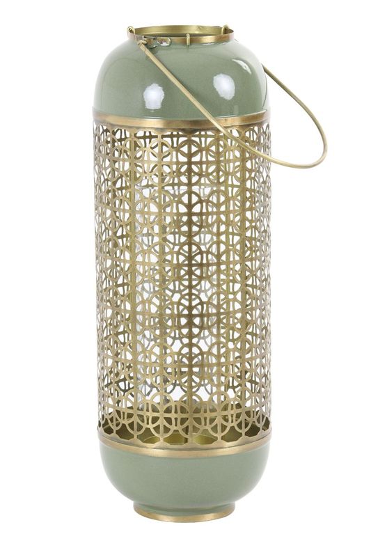 Windlicht ROHIT H44cm Metall salbei-grün gold Windlicht ROHIT H44cm Metall salbei-grün gold