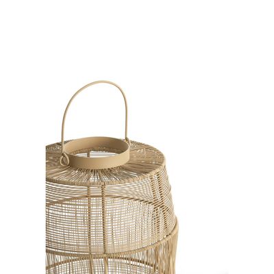 Windlicht SEZELA H29cm Metall sand beige