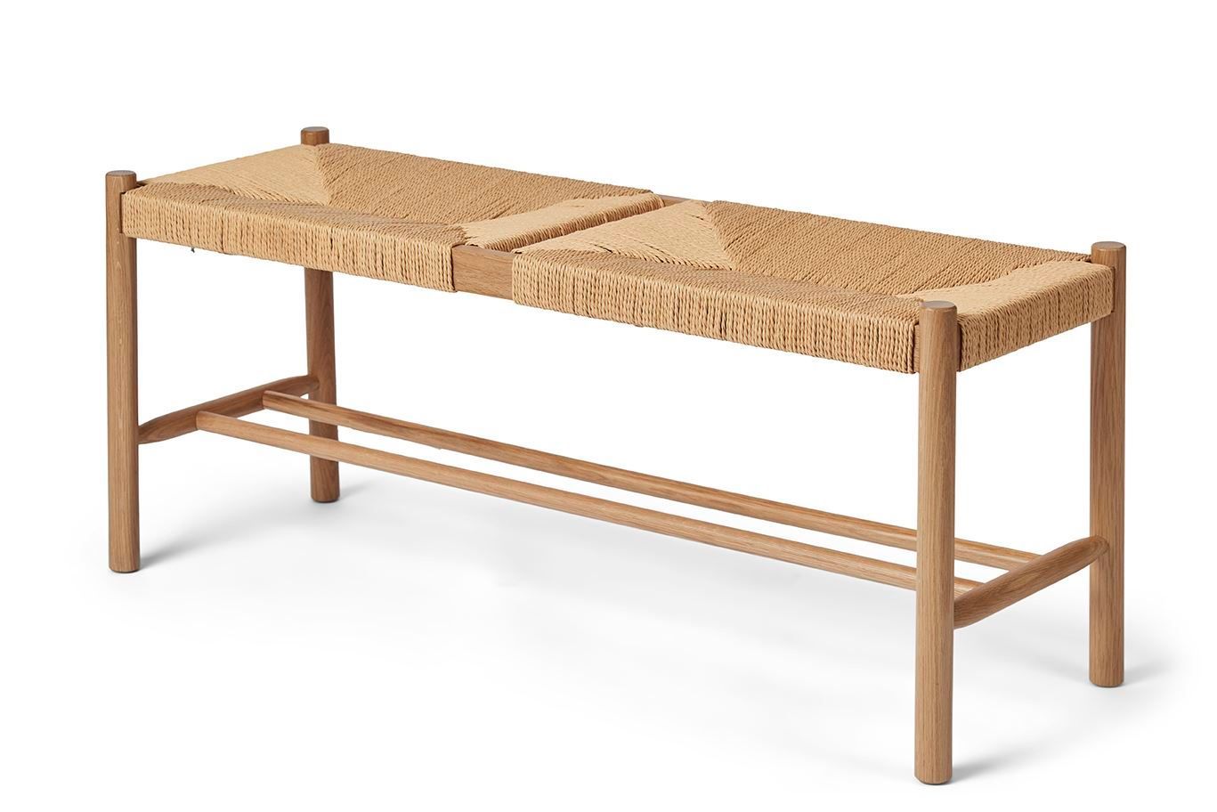 Bank Holz Eiche Geflecht