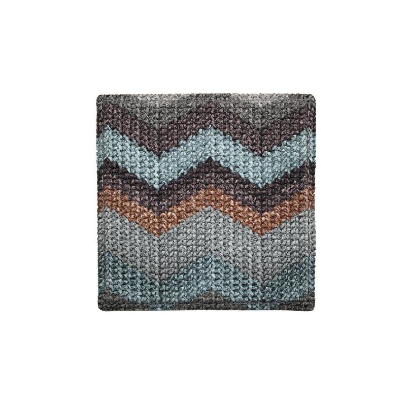 Glasuntersetzer 6-er Set Zickzack Muster blau