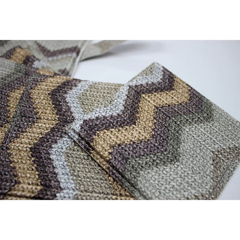 Glasuntersetzer 6-er Set Zickzack Muster braun