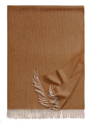 Plaid BOSTON Wolle 130x200 cm caramel