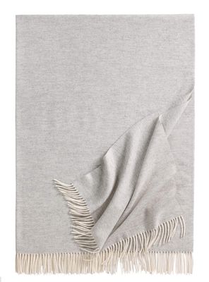 Plaid BOSTON Wolle 130x200 cm silber