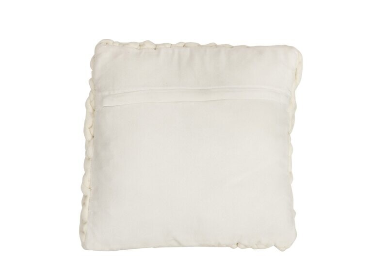 Kissen Strick creme weiß