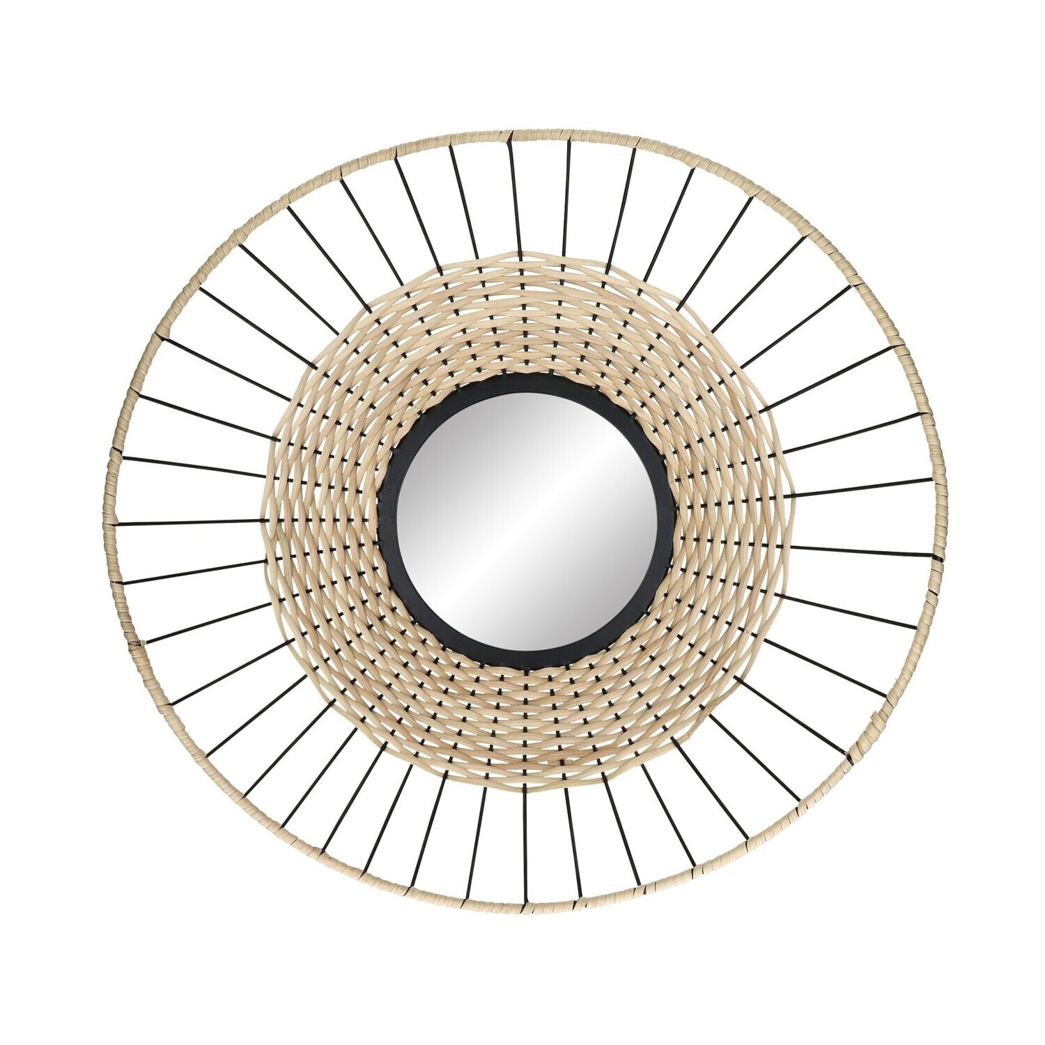 Wandspiegel TRIX Rattan natur