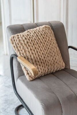 Kissen Strick creme