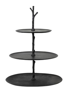 Etagere Tresa 3-stöckig matt schwarz