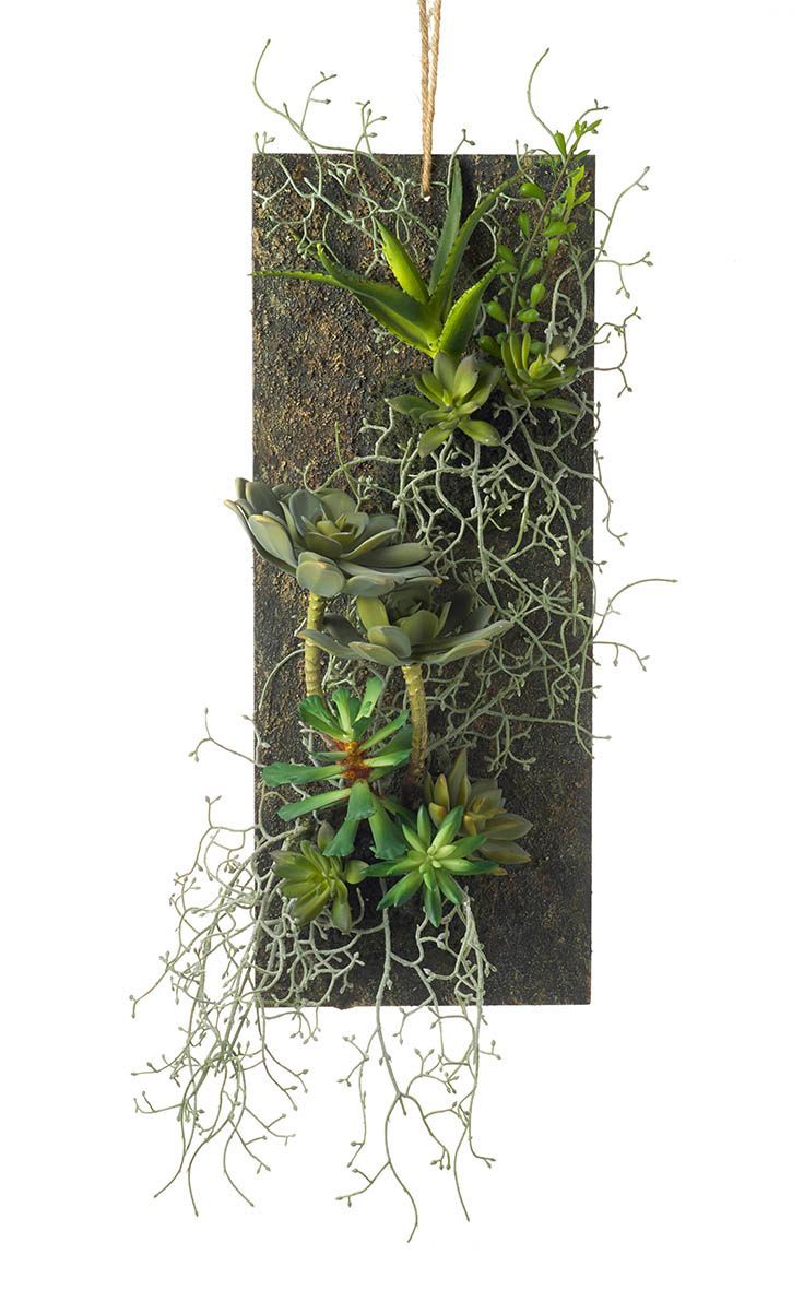 Wandobjekt Sukkulenten Kunstpflanzen