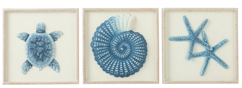Wandbild SEE blau 3-fach sort. 30x30cm