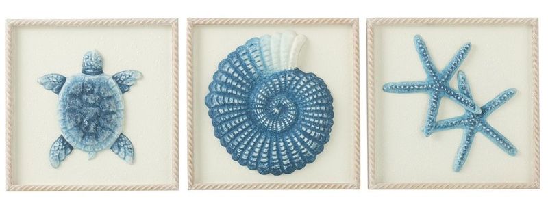 Wandbild SEE blau 3-fach sort. 30x30cm