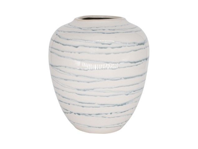 Vase Keramik Aqua creme blau
