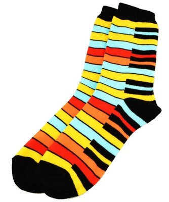 Yellow Rainbow Keyboard Socks