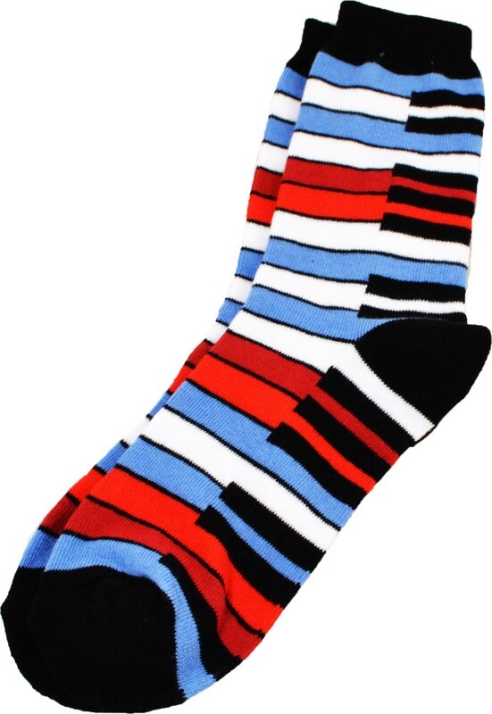 Blue Rainbow Keyboard Socks