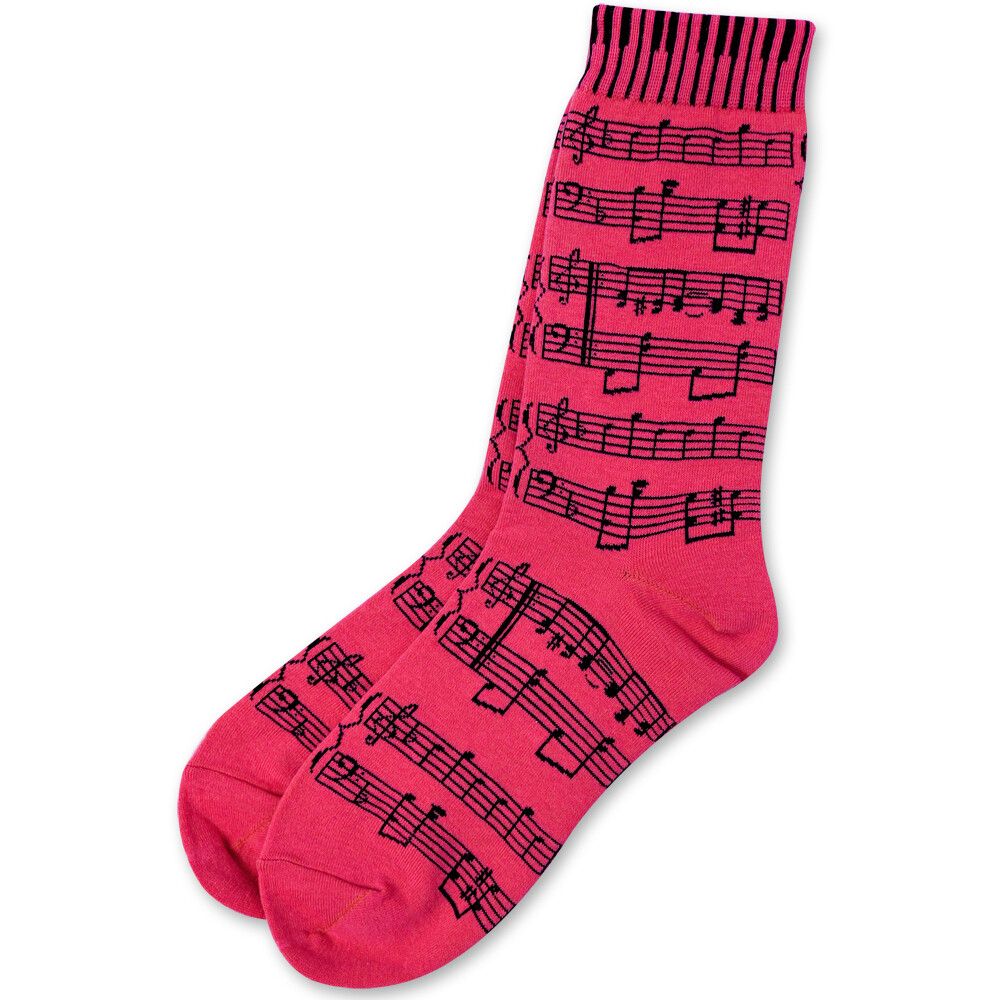 Pink Sheet Music Socks
