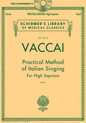Vaccai: Practical Method of Italian Singing - High Voice with Accompaniment CD