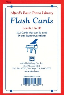 Alfred's Basic Piano Library: Flash Cards, Levels 1A &amp; 1B