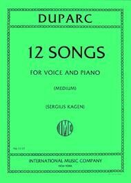 12 Songs for Voice and Piano