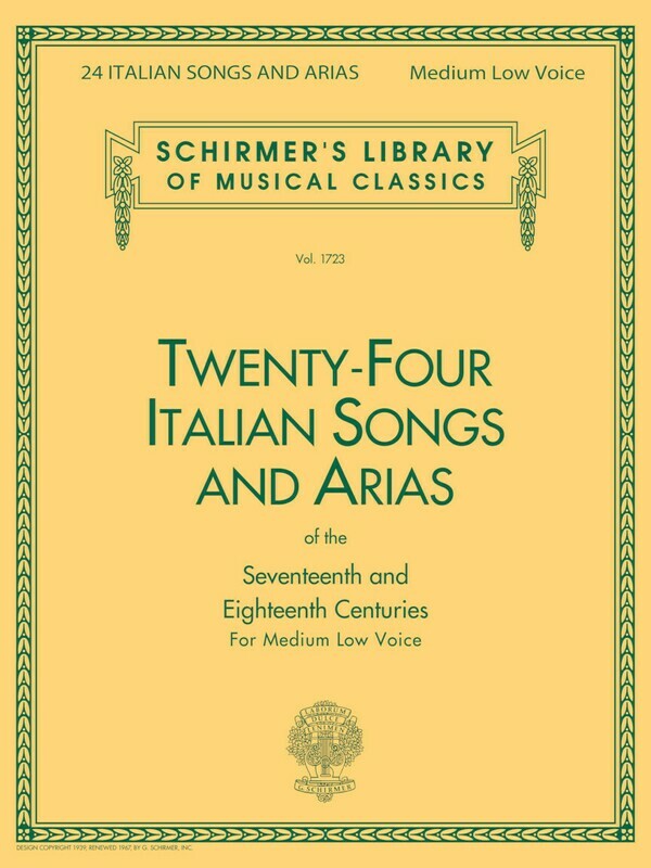 24 Italian Songs &amp; Arias - Medium Low Voice (Book only)