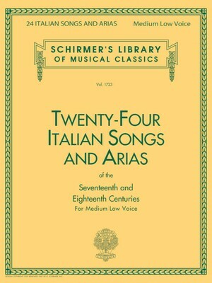 24 Italian Songs &amp; Arias - Medium Low Voice (Book only)