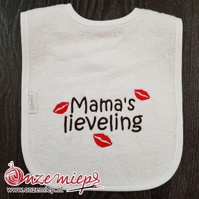 Witte slab met &quot;Mama&#39;s lieveling&quot;