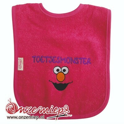 Roze (fuchsia) slab met &quot;Toetjesmonster&quot;