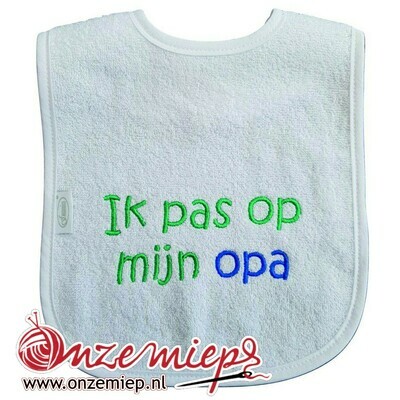 Witte slab met &quot;Ik pas op mijn OPA&quot;