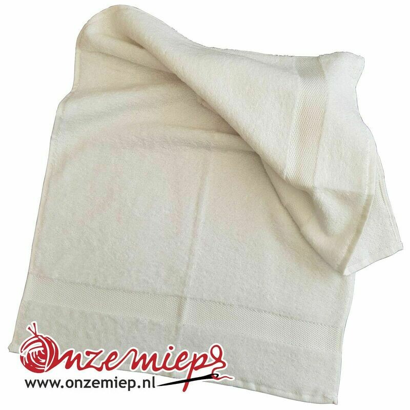 Handdoek met naam - wit - 50 x 100 cm