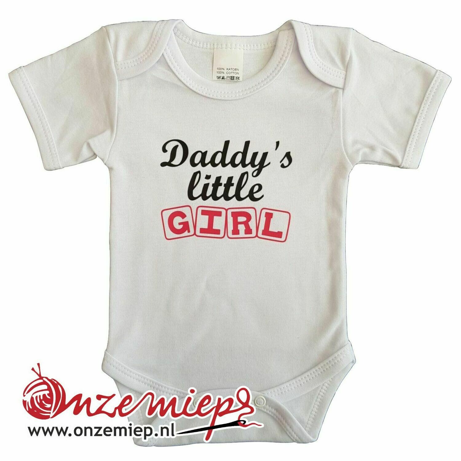 Witte romper met &quot;Daddy&#39;s little girl&quot;