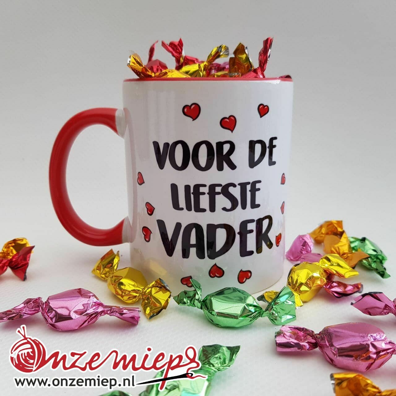 Mok of beker met &quot;Voor de liefste vader&quot;