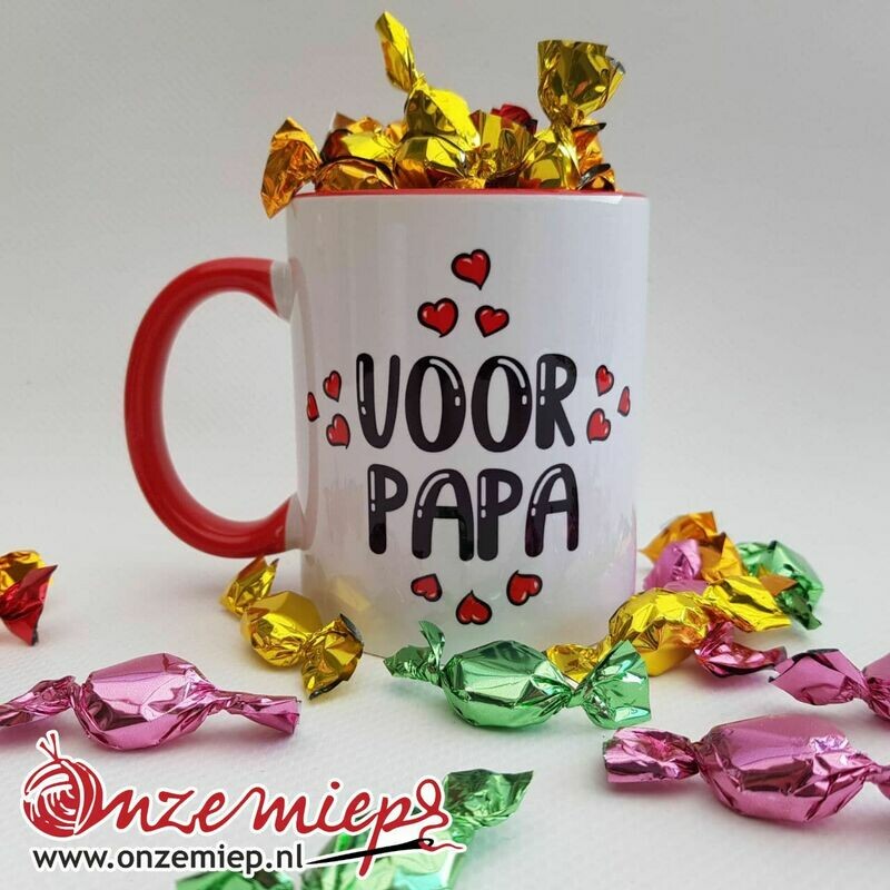 Mok of beker met "Voor papa"