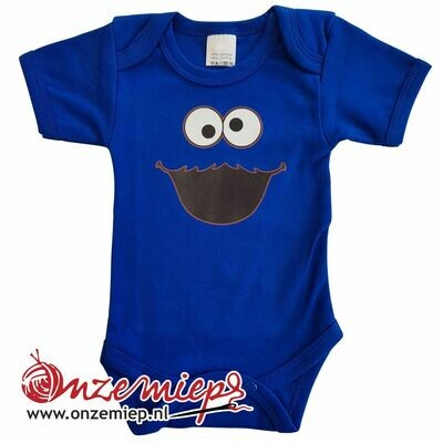Blauwe romper met blauw monstertje
