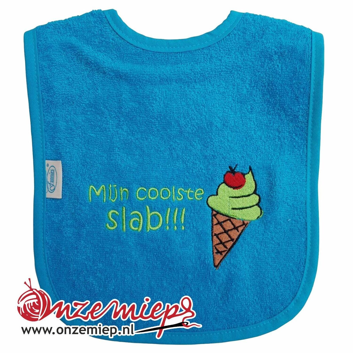 Turquoise slab met &quot;Mijn coolste slab!!!&quot;