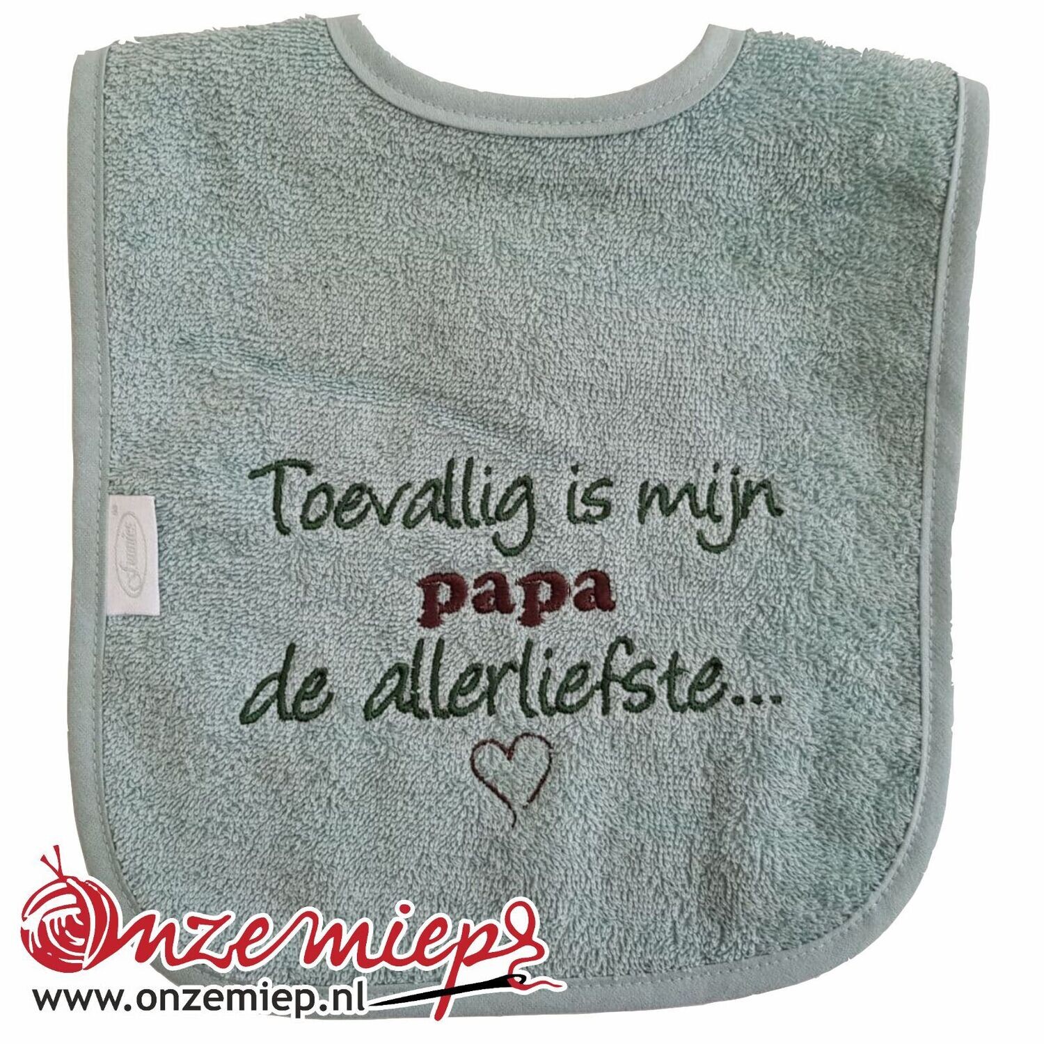 Stone green slab met &quot;Toevallig is mijn papa de allerliefste&quot;