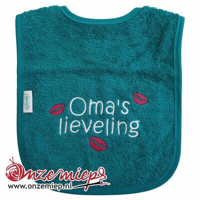 Lake green slab met &quot;Oma&#39;s lieveling&quot;