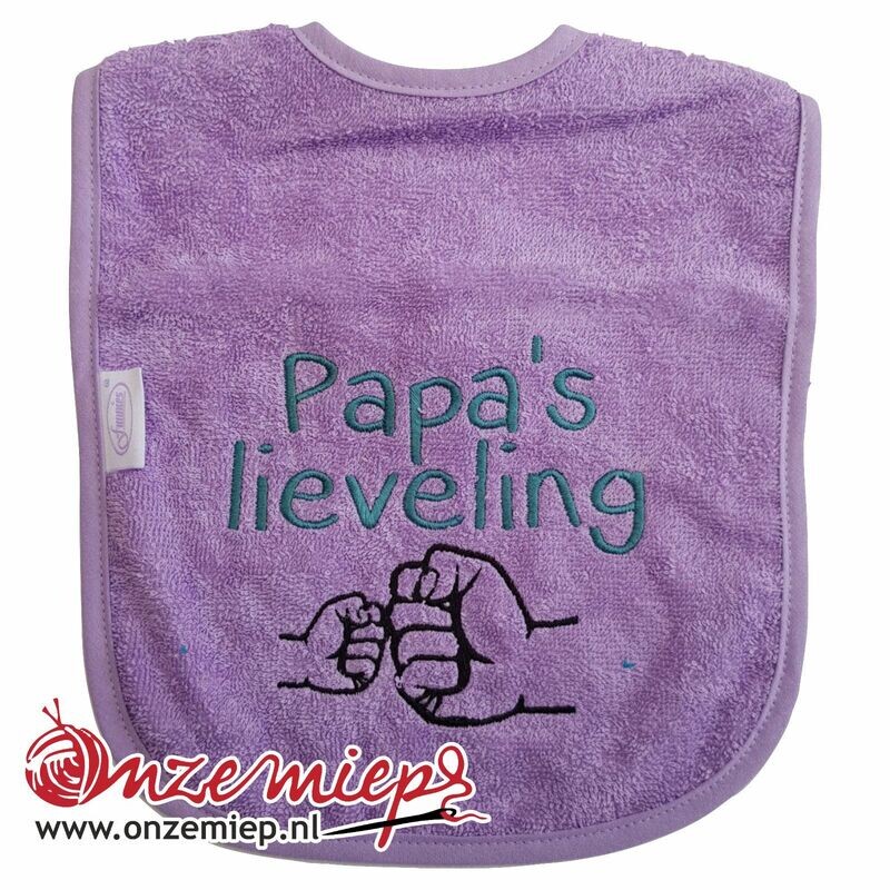 Lavendel kleurige slab met &quot;Papa&#39;s lieveling&quot;