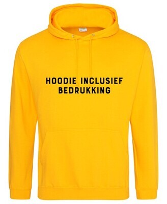 Hoodie inclusief bedrukking - gold