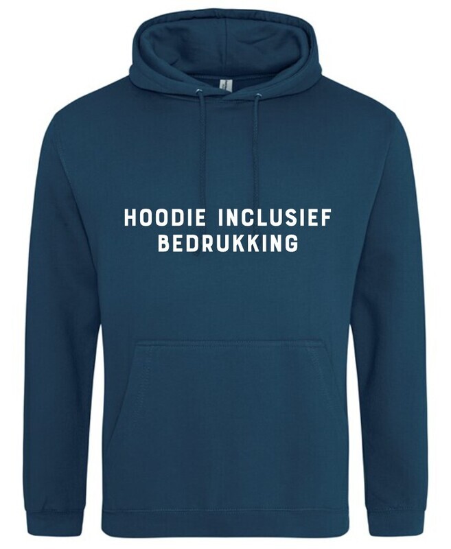 Hoodie inclusief bedrukking - ink blue