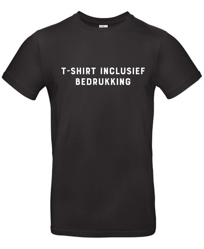 T-shirt inclusief bedrukking - zwart