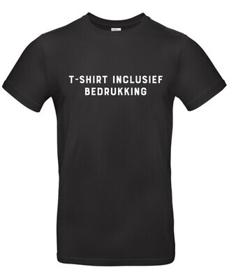 T-shirt inclusief bedrukking - zwart