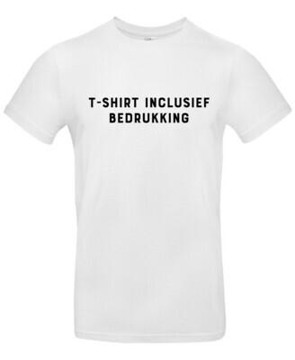 T-shirt inclusief bedrukking - wit
