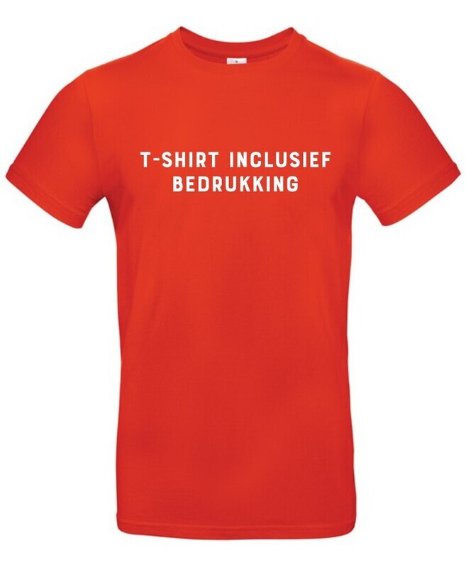T-shirt inclusief bedrukking - fire red