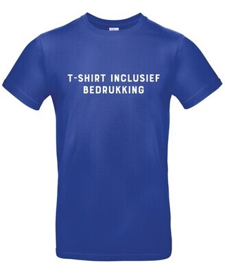 T-shirt inclusief bedrukking - cobalt blue