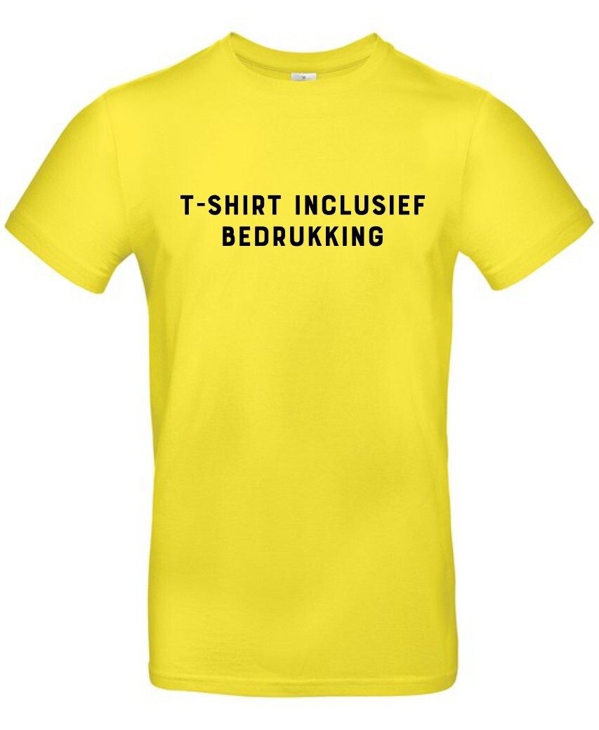 T-shirt inclusief bedrukking - sun yellow